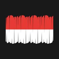 trazos de pincel de bandera de indonesia vector