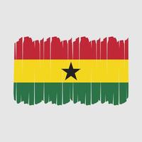 Ghana Flag Brush Strokes vector