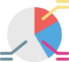 ilustración vectorial de gráfico circular en un fondo. símbolos de calidad premium. iconos vectoriales para concepto y diseño gráfico. vector