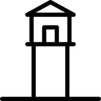 ilustración de vector de torre en un fondo. símbolos de calidad premium. iconos vectoriales para concepto y diseño gráfico.