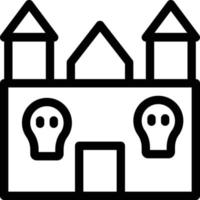 ilustración de vector de castillo de terror en un fondo. símbolos de calidad premium. iconos vectoriales para concepto y diseño gráfico.