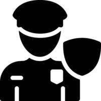 ilustración vectorial de seguridad policial en un fondo. símbolos de calidad premium. iconos vectoriales para concepto y diseño gráfico. vector