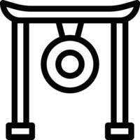 Ilustración de vector de gong en un fondo. Símbolos de calidad premium. Iconos vectoriales para concepto y diseño gráfico.