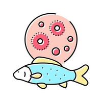 mycobacterium marinum fish color icon vector illustration