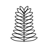 hemlock leaf line icon vector illustration
