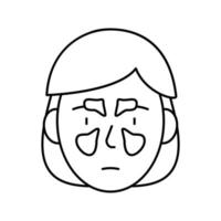 sinus problems line icon vector illustration