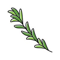 rosemary branch color icon vector illustration