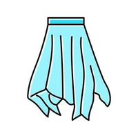 handkerchief skirt color icon vector illustration