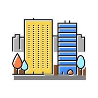 ilustración de vector de icono de color de casa de bienes raíces