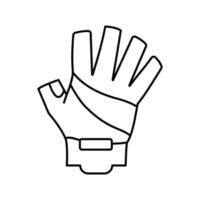 gloves cyclist accessory line icon vector illustration