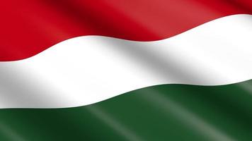 3D Loopable Waving Material Flag of Hungary video