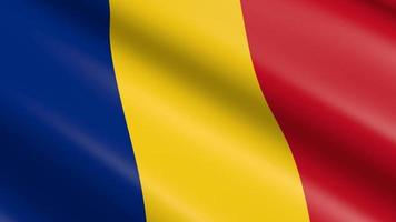 3D Loopable Waving Material Flag of Romania video