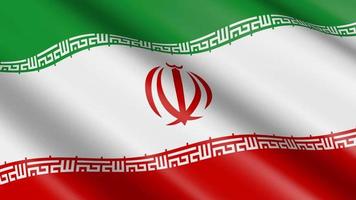 3D Loopable Waving Material Flag of Iran video