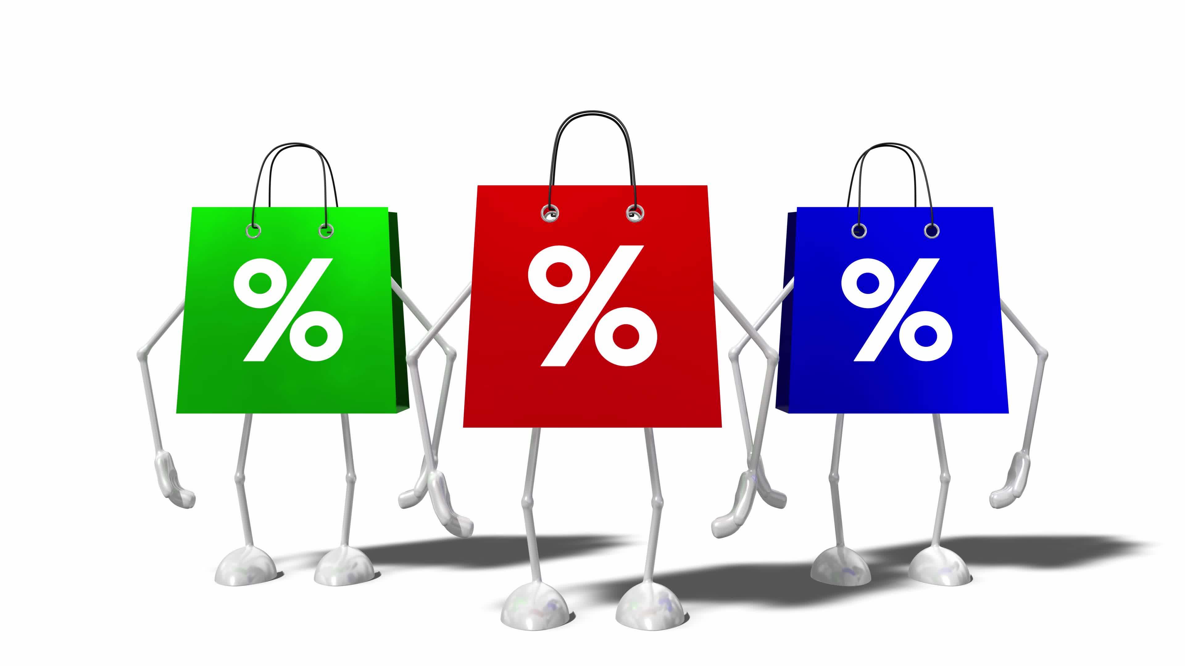 Three Cartoon Shopping Bags with Percent Signs - Sale, Discount Concept 19537893 Stock Video at Vecteezy Three Cartoon Shopping Bags with Percent Signs - Sale, Discount Concept 19537893 Stock Video at Vecteezy