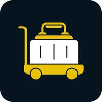 Luggage Cart Vector Icon