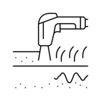 laser depilation device line icon vector illustration