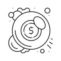 ilustración de vector de icono de línea de burbuja de finanzas