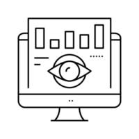 vision market infographic line icon vector illustration