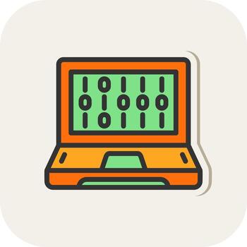 Binary Code Vector Icon