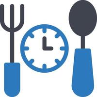 ilustración vectorial de la hora de la cena en un fondo. símbolos de calidad premium. iconos vectoriales para el concepto y el diseño gráfico. vector