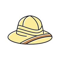 pith helmet color icon vector illustration