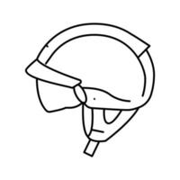 medio casco de motocicleta línea icono vector ilustración