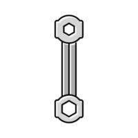 dog bone wrench tool color icon vector illustration