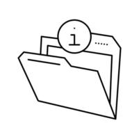 information folder line icon vector illustration