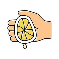 jugo de limón agregar icono de color ilustración vectorial vector