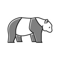 panda animal in zoo color icon vector illustration