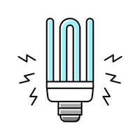 electric light bulb color icon vector illustration