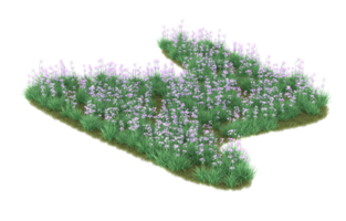 Realistic foliage isolated on transparent background. 3d rendering - illustration png