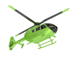 helicóptero aislado sobre fondo transparente. Representación 3d - ilustración png