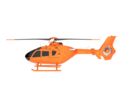 Helicopter isolated on transparent background. 3d rendering - illustration png