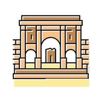 carthage historic building color icon vector illustration