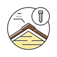 hip and ridge caps color icon vector illustration