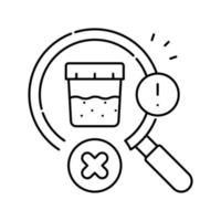 ilustración de vector de icono de línea de prueba de drogas positiva