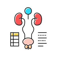 examining genitourinary system color icon vector illustration