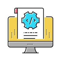 script code color icon vector illustration