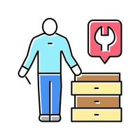 furniture assembler color icon vector illustration