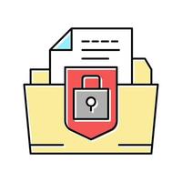 protection of intellectual property color icon vector illustration