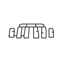 stonehenge monument line icon vector illustration