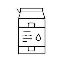 paquete líquido probióticos línea icono vector ilustración