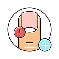 ilustración de vector de icono de color de clínica de uñas