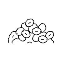 icono de línea de pila de cereales ilustración vectorial vector