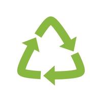 flecha verde, símbolo de reciclaje de fondos ecológicamente puros vector