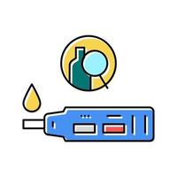 urine alcohol test device color icon vector illustration