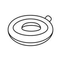 inflatable ring line icon vector illustration