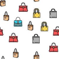 Bag For Carry Products And Goods vector seamless pattern