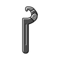 llave inglesa herramienta color icono vector ilustración